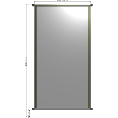 A4-2400-1200-0150-HYPZK GUARDING PANEL 2400MM TALL X 1200MM WIDE 1/4'' POLYCARBONATE