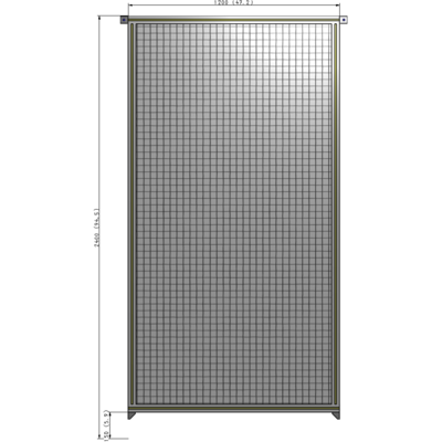 A4-2400-1200-0150-TYMZK GUARDING PANEL 2400MM TALL X 1200MM WIDE 1'' MESH