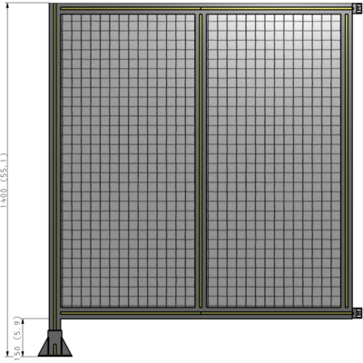 B1-1400-1200-0150-HYMFK GUARDING PANEL 1400MM TALL X 1200MM WIDE 1'' MESH