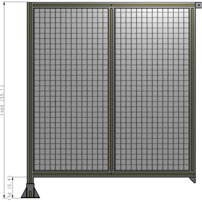 B1-1400-1200-0150-TYMFA GUARDING PANEL 1400MM TALL X 1200MM WIDE 1'' MESH