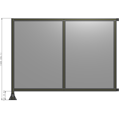 B1-1400-1800-0150-HYPFA GUARDING PANEL 1400MM TALL X 1800MM WIDE 1/4'' POLYCARBONATE