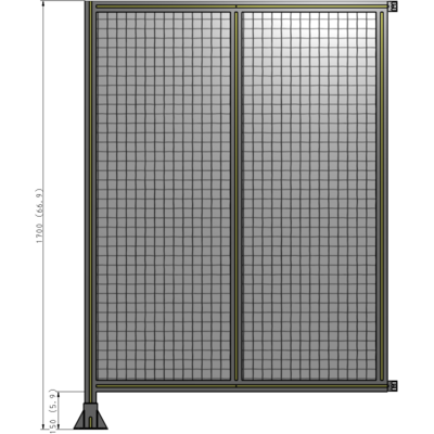 B1-1700-1200-0150-HYMFK GUARDING PANEL 1700MM TALL X 1200MM WIDE 1'' MESH