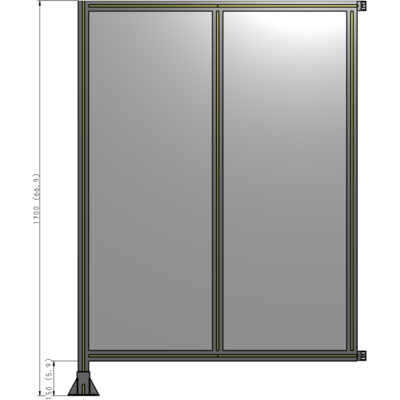 B1-1700-1200-0150-HYPFA GUARDING PANEL 1700MM TALL X 1200MM WIDE 1/4'' POLYCARBONATE