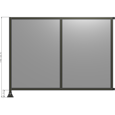 B1-1700-2200-0150-HYPFA GUARDING PANEL 1700MM TALL X 2200MM WIDE 1/4'' POLYCARBONATE
