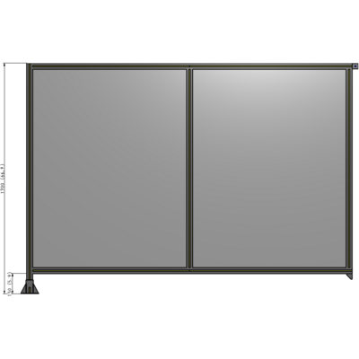 B1-1700-2400-0150-TYPFK GUARDING PANEL 1700MM TALL X 2400MM WIDE 1/4'' POLYCARBONATE