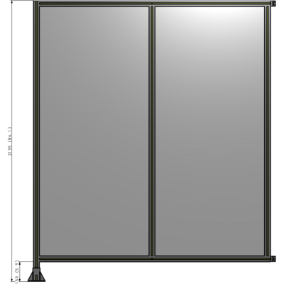 B1-2135-1800-0150-HYPFK GUARDING PANEL 2135MM TALL X 1800MM WIDE 1/4'' POLYCARBONATE