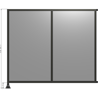 B1-2135-2400-0150-HYPFA GUARDING PANEL 2135MM TALL X 2400MM WIDE 1/4'' POLYCARBONATE