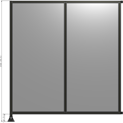 B1-2400-2200-0150-HYPFK GUARDING PANEL 2400MM TALL X 2200MM WIDE 1/4'' POLYCARBONATE