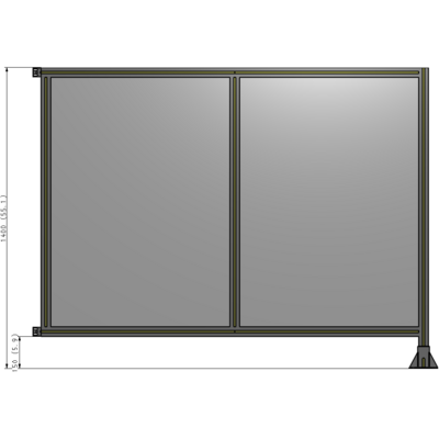 B2-1400-1800-0150-HYPFK GUARDING PANEL 1400MM TALL X 1800MM WIDE 1/4'' POLYCARBONATE