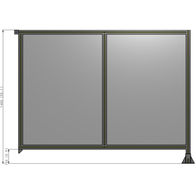 B2-1400-1800-0150-TYPFK GUARDING PANEL 1400MM TALL X 1800MM WIDE 1/4'' POLYCARBONATE