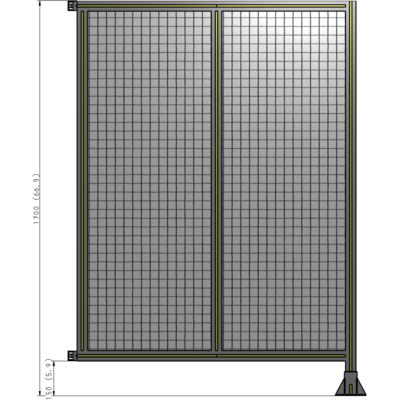 B2-1700-1200-0150-HYMFK GUARDING PANEL 1700MM TALL X 1200MM WIDE 1'' MESH