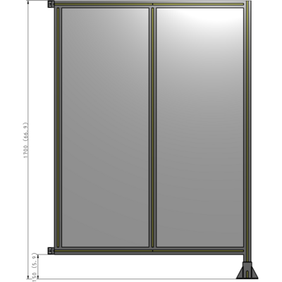 B2-1700-1200-0150-HYPFK GUARDING PANEL 1700MM TALL X 1200MM WIDE 1/4'' POLYCARBONATE