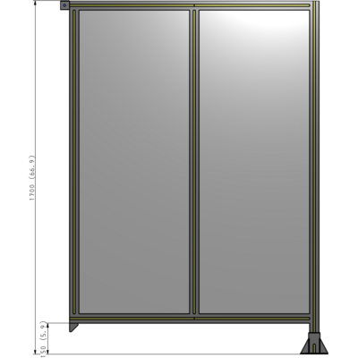 B2-1700-1200-0150-TYPFK GUARDING PANEL 1700MM TALL X 1200MM WIDE 1/4'' POLYCARBONATE
