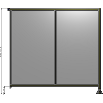 B2-1700-1800-0150-TYPFA GUARDING PANEL 1700MM TALL X 1800MM WIDE 1/4'' POLYCARBONATE