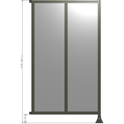 B2-2135-1200-0150-HYPFK GUARDING PANEL 2135MM TALL X 1200MM WIDE 1/4'' POLYCARBONATE