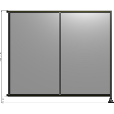 B2-2135-2400-0150-HYPFK GUARDING PANEL 2135MM TALL X 2400MM WIDE 1/4'' POLYCARBONATE