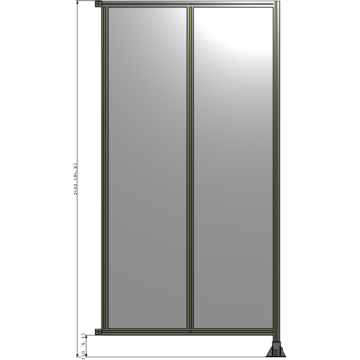 B2-2400-1200-0150-HYPFK GUARDING PANEL 2400MM TALL X 1200MM WIDE 1/4'' POLYCARBONATE