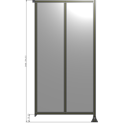 B2-2400-1200-0150-TYPFA GUARDING PANEL 2400MM TALL X 1200MM WIDE 1/4'' POLYCARBONATE