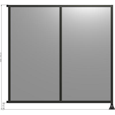 B2-2400-2400-0150-HYPFA GUARDING PANEL 2400MM TALL X 2400MM WIDE 1/4'' POLYCARBONATE