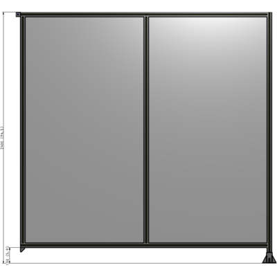 B2-2400-2400-0150-TYPFK GUARDING PANEL 2400MM TALL X 2400MM WIDE 1/4'' POLYCARBONATE