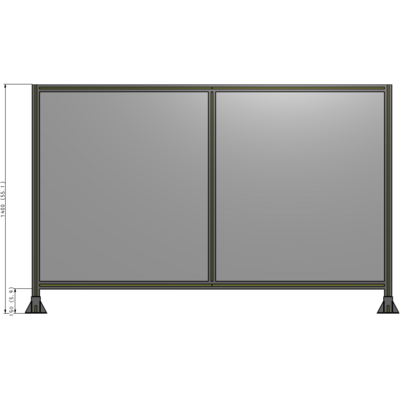 B3-1400-2200-0150-ZYPFA GUARDING PANEL 1400MM TALL X 2200MM WIDE 1/4'' POLYCARBONATE