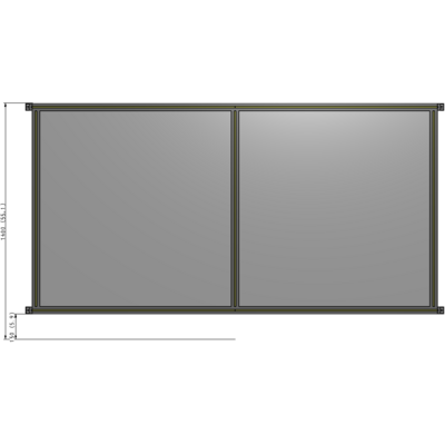 B4-1400-2400-0150-HYPZA GUARDING PANEL 1400MM TALL X 2400MM WIDE 1/4'' POLYCARBONATE