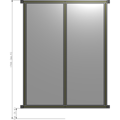 B4-1700-1200-0150-HYPZA GUARDING PANEL 1700MM TALL X 1200MM WIDE 1/4'' POLYCARBONATE