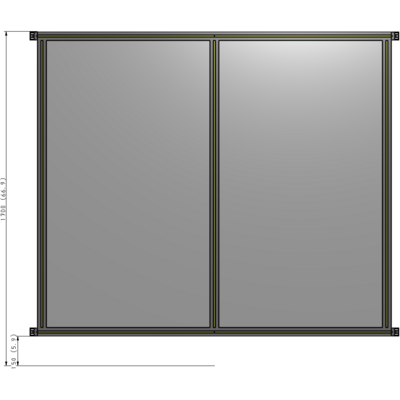 B4-1700-1800-0150-HYPZA GUARDING PANEL 1700MM TALL X 1800MM WIDE 1/4'' POLYCARBONATE