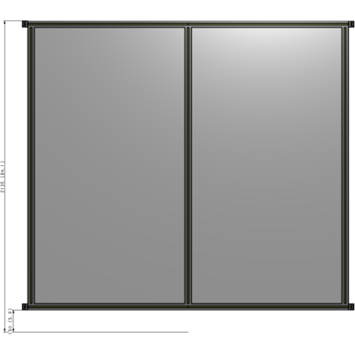 B4-2135-2200-0150-HYPZA GUARDING PANEL 2135MM TALL X  2200MM WIDE 1/4'' POLYCARBONATE