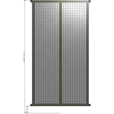 B4-2400-1200-0150-HYMZK GUARDING PANEL 2400MM TALL X 1200MM WIDE 1'' MESH