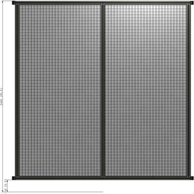 B4-2400-2200-0150-HYMZA GUARDING PANEL 2400MM TALL X 2200MM WIDE 1'' MESH