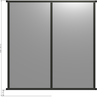 B4-2400-2200-0150-HYPZK GUARDING PANEL 2400MM TALL X 2200MM WIDE 1/4'' POLYCARBONATE