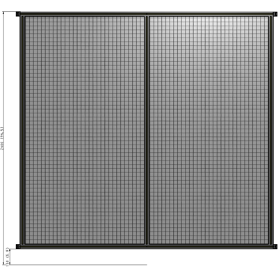 B4-2400-2400-0150-HYMZA GUARDING PANEL 2400MM TALL X 2400MM WIDE 1'' MESH