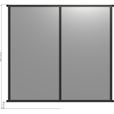 B4-2400-2400-0150-HYPZK GUARDING PANEL 2400MM TALL X 2400MM WIDE 1/4'' POLYCARBONATE