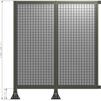 B5-1400-1200-0150-HYMFK GUARDING PANEL 1400MM TALL X 1200MM WIDE 1'' MESH