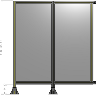 B5-1400-1200-0150-HYPFK GUARDING PANEL 1400MM TALL X 1200MM WIDE 1/4'' POLYCARBONATE