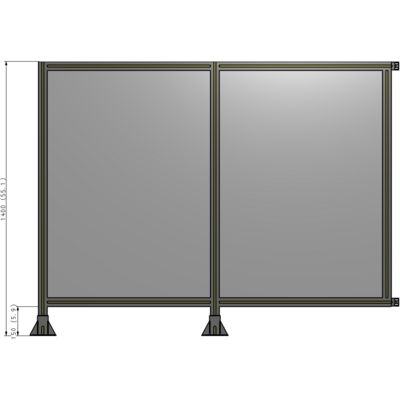 B5-1400-1800-0150-HYPFK GUARDING PANEL 1400MM TALL X 1800MM WIDE 1/4'' POLYCARBONATE