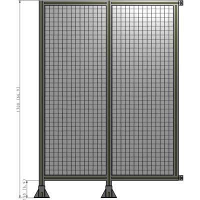 B5-1700-1200-0150-HYMFA GUARDING PANEL 1700MM TALL X 1200MM WIDE 1'' MESH