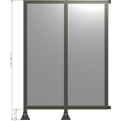 B5-1700-1200-0150-HYPFK GUARDING PANEL 1700MM TALL X 1200MM WIDE 1/4'' POLYCARBONATE