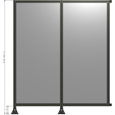 B5-2135-1800-0150-HYPFA GUARDING PANEL 2135MM TALL X 1800MM WIDE 1/4'' POLYCARBONATE