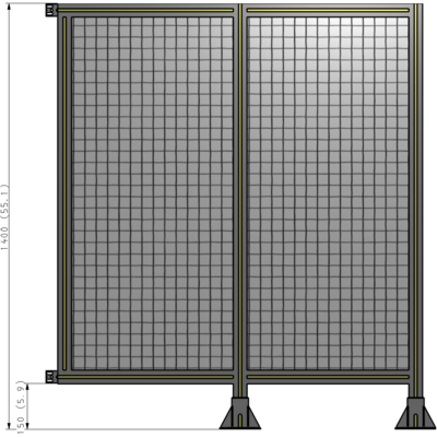 B6-1400-1200-0150-HYMFA GUARDING PANEL 1400MM TALL X 1200MM WIDE 1'' MESH