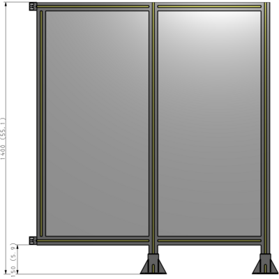B6-1400-1200-0150-HYPFK GUARDING PANEL 1400MM TALL X 1200MM WIDE 1/4'' POLYCARBONATE