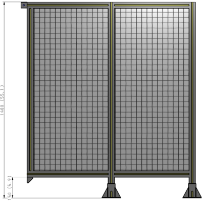 B6-1400-1200-0150-TYMFK GUARDING PANEL 1400MM TALL X 1200MM WIDE 1'' MESH