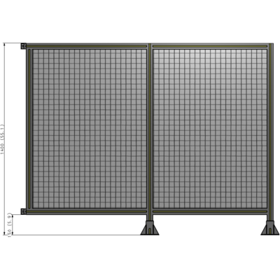 B6-1400-1800-0150-HYMFA GUARDING PANEL 1400MM TALL X 1800MM WIDE 1'' MESH