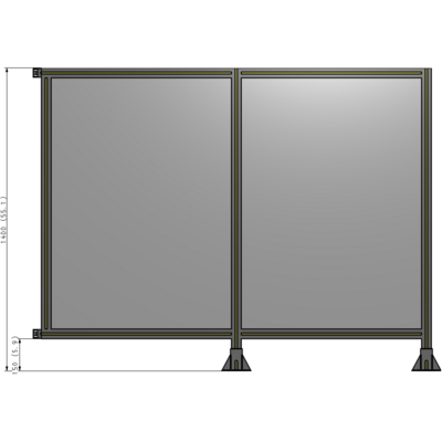 B6-1400-1800-0150-HYPFA GUARDING PANEL 1400MM TALL X 1800MM WIDE 1/4'' POLYCARBONATE