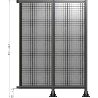 B6-1700-1200-0150-HYMFA GUARDING PANEL 1700MM TALL X 1200MM WIDE 1'' MESH