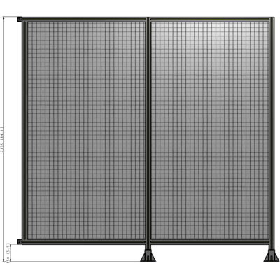B6-2135-2200-0150-HYMFA GUARDING PANEL 2135MM TALL X  2200MM WIDE 1'' MESH