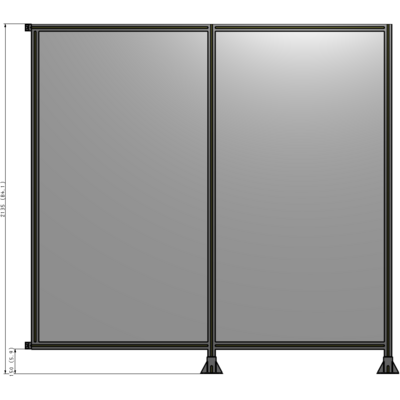 B6-2135-2200-0150-HYPFK GUARDING PANEL 2135MM TALL X  2200MM WIDE 1/4'' POLYCARBONATE