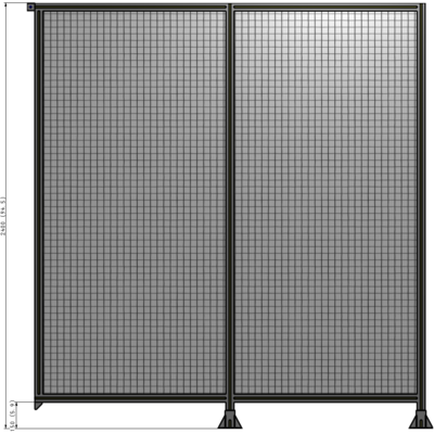 B6-2400-2200-0150-TYMFA GUARDING PANEL 2400MM TALL X 2200MM WIDE 1'' MESH