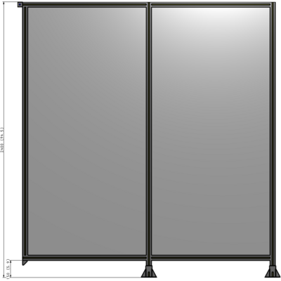 B6-2400-2200-0150-TYPFK GUARDING PANEL 2400MM TALL X 2200MM WIDE 1/4'' POLYCARBONATE